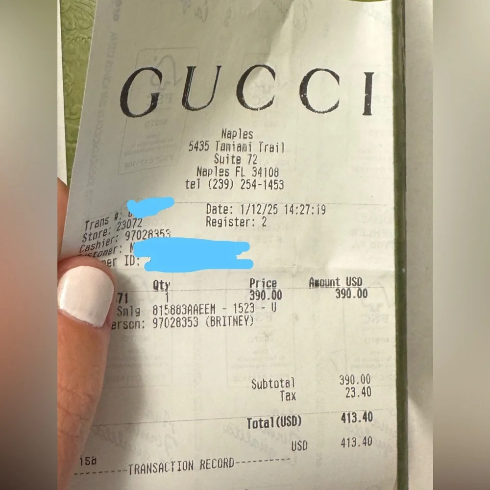 Tan gucci card case
